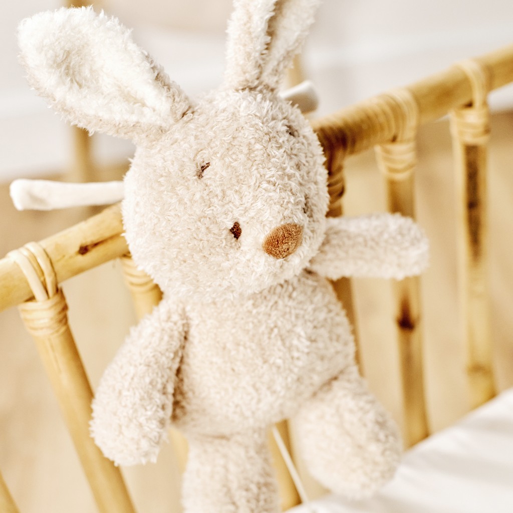 NATTOU Hračka plyšová hudobná Teddy zajačik 24 cm, 0m+