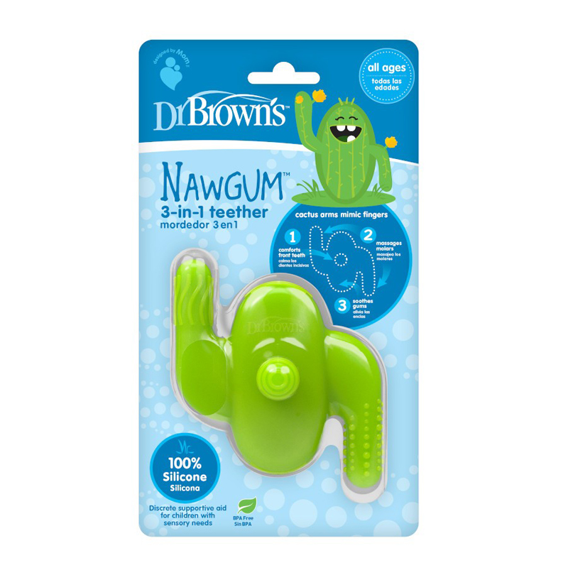 DR.BROWN'S Hryzačka Nawgum 3v1 kaktus