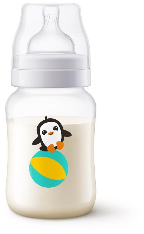 Philips AVENT Fľaša 260 ml Antikolik tučniak