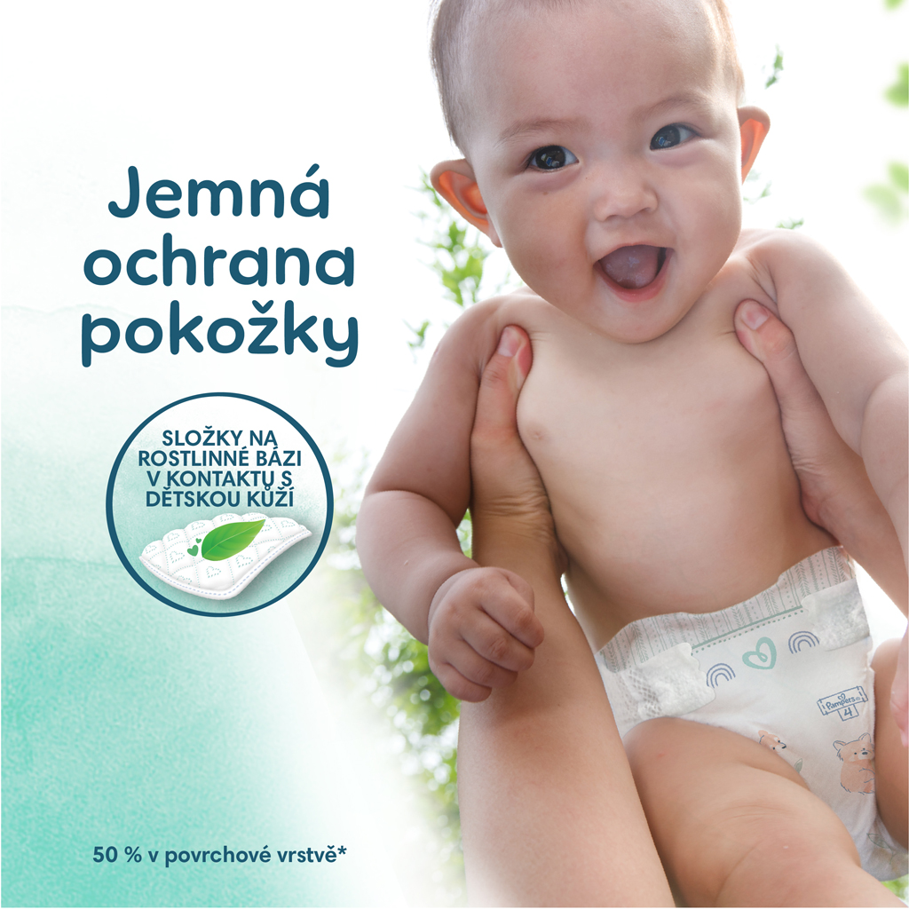 PAMPERS Plienky jednorázové Harmonie Baby veľ. 2, 204 ks, 4kg-8kg