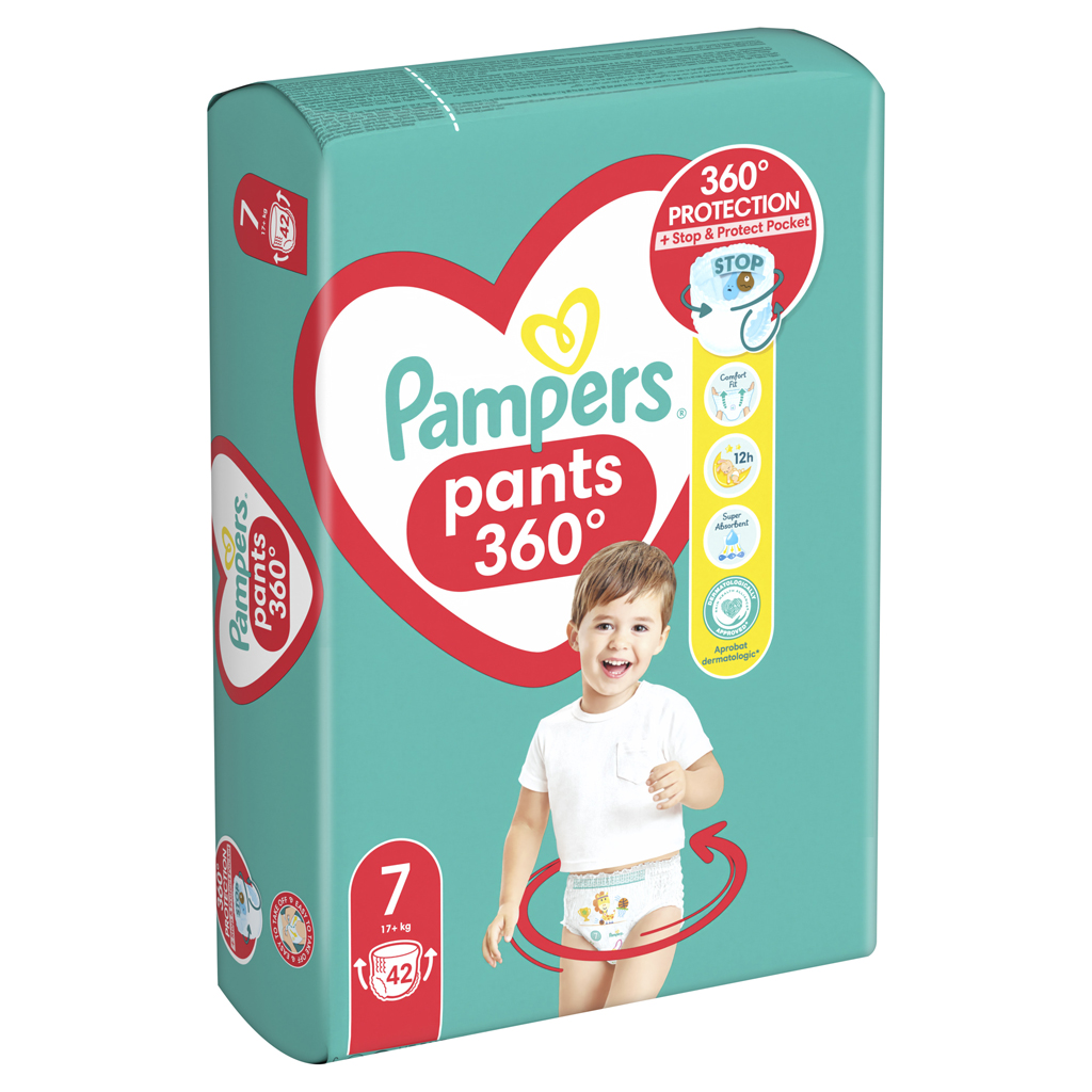 PAMPERS Nohavičky plienkové Pants veľ. 7, 42 ks, 17kg+