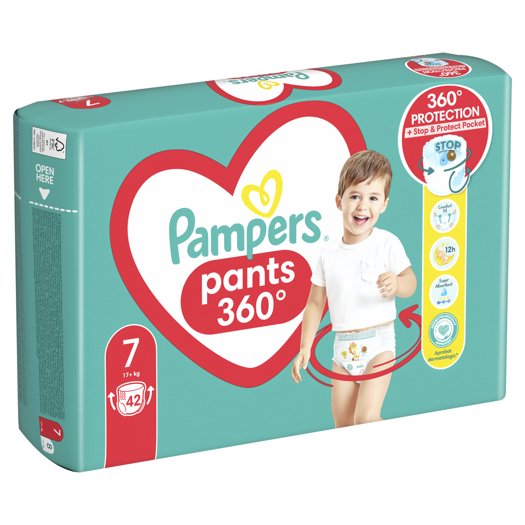 PAMPERS Nohavičky plienkové Pants veľ. 7, 42 ks, 17kg+