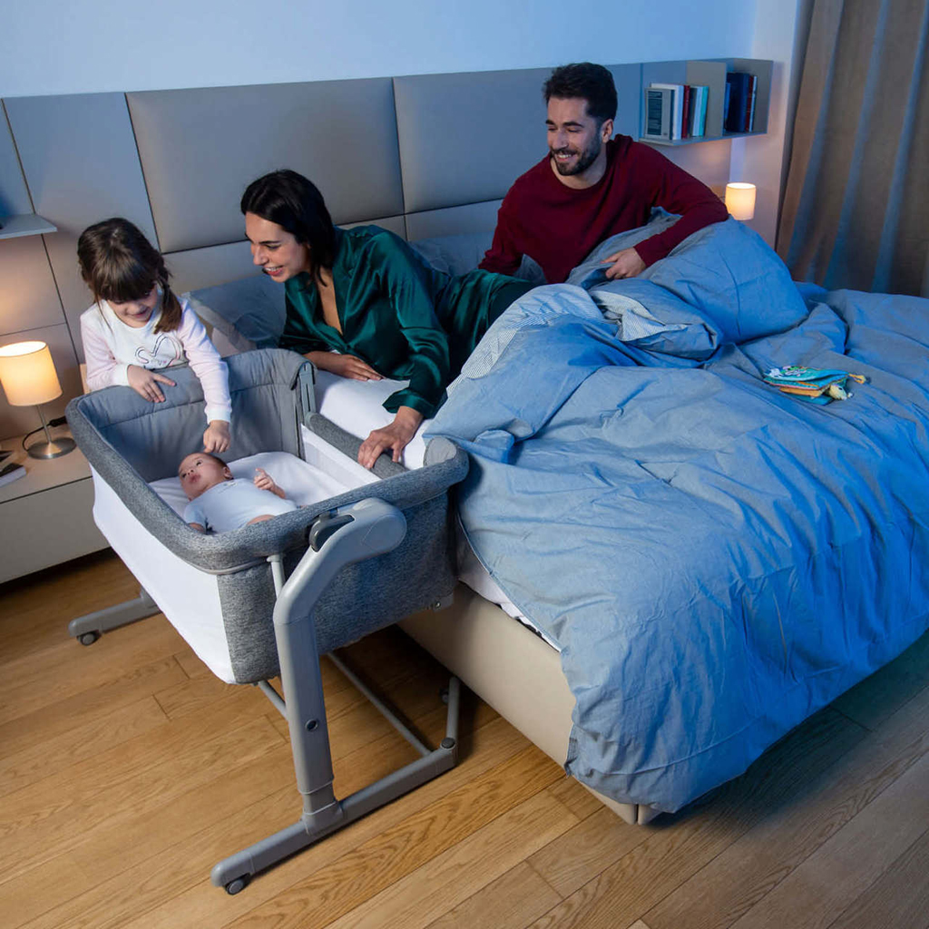 CHICCO Postieľka Next2Me Magic Evo - Grey Mist