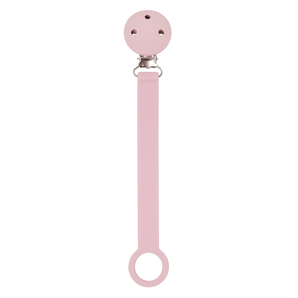NATTOU Klip na cumlík silikón pink