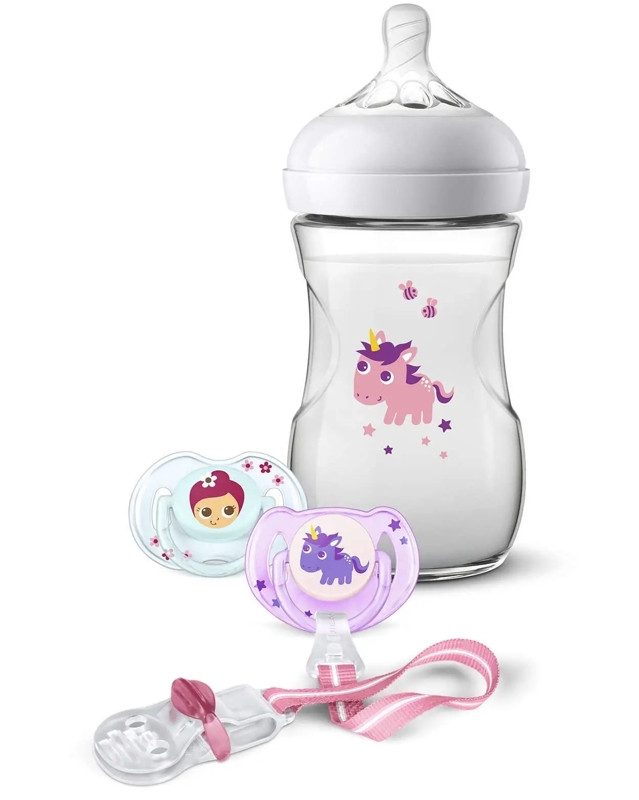 Philips AVENT Avent sada Natural 260 ml jednorožec fialová,  fialová