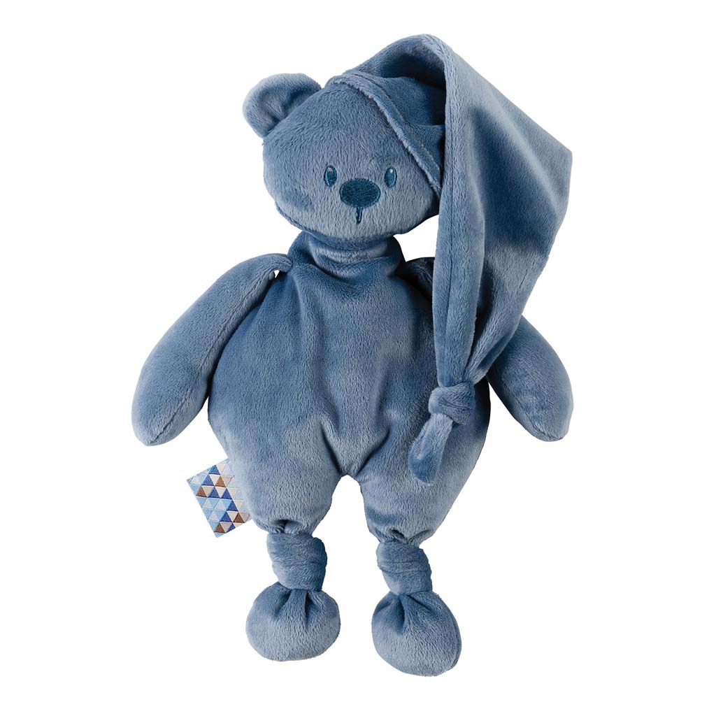 NATTOU Hračka plyšová medvedík Lapidou 100% recycled dark blue 36cm,  V002470