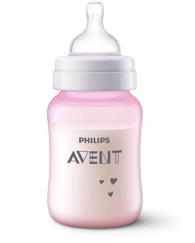 Philips AVENT Fľaša 260 ml Antikolik ružová ovečka