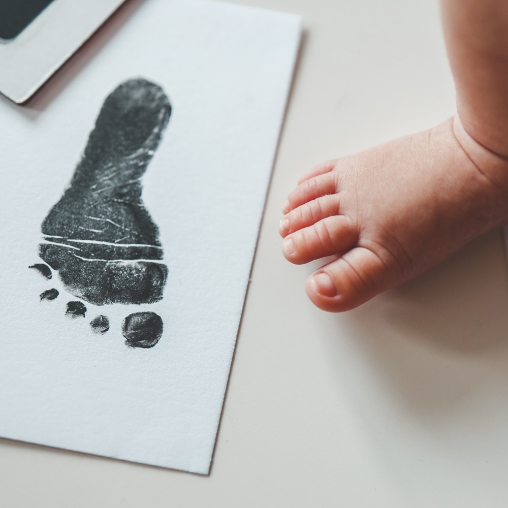 BABY DAB Farba na detské odtlačky - šedá