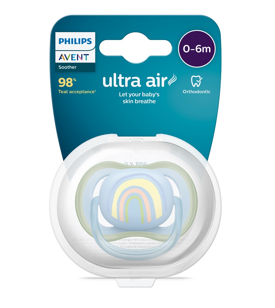 Philips AVENT Cumlík Ultra air obrázok 0-6m dúha 1ks