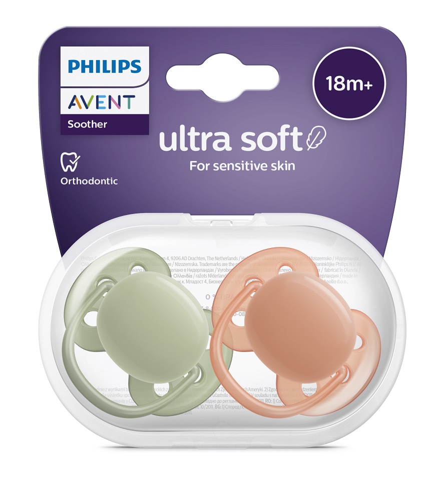 Philips AVENT Cumlík Ultrasoft Premium neutral 18m+ 2 ks