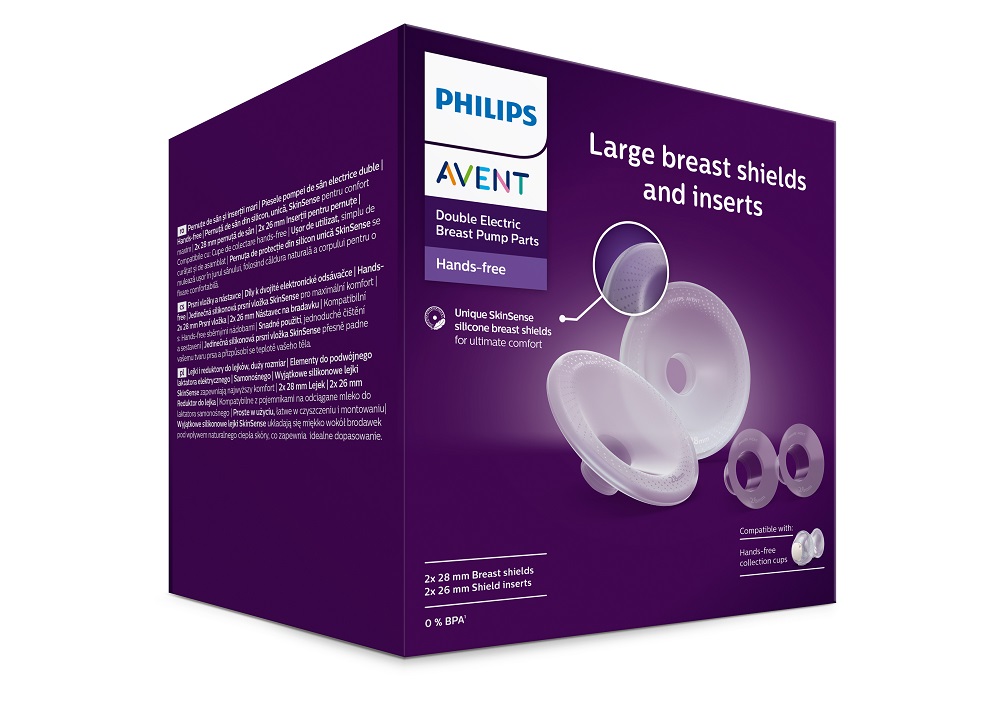 Philips AVENT Hands-Free nástavce na bradavku L, vložky silikonové
