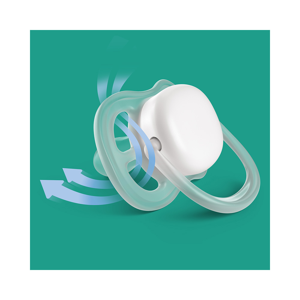 Philips AVENT Šidítko Ultra air růžová/zelená 6-18m dívka, 2ks