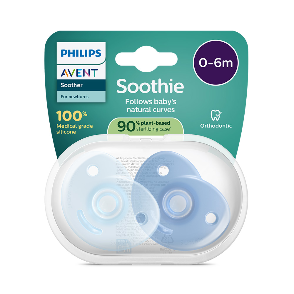 Philips AVENT Šidítko Soothie 0-6m chlapec, 2 ks