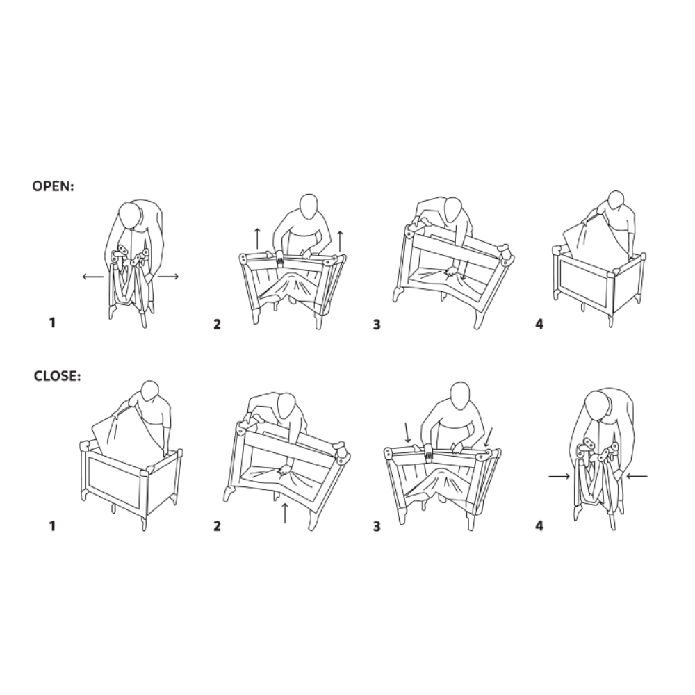 PETITE&MARS Ohrádka cestovná Nook Urban Charchoal Grey