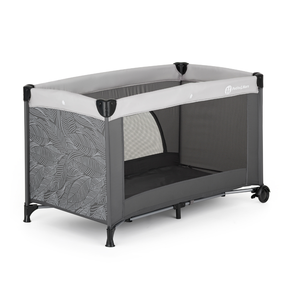 PETITE&MARS Postýlka cestovní Nyja Urban Jungle Charcoal