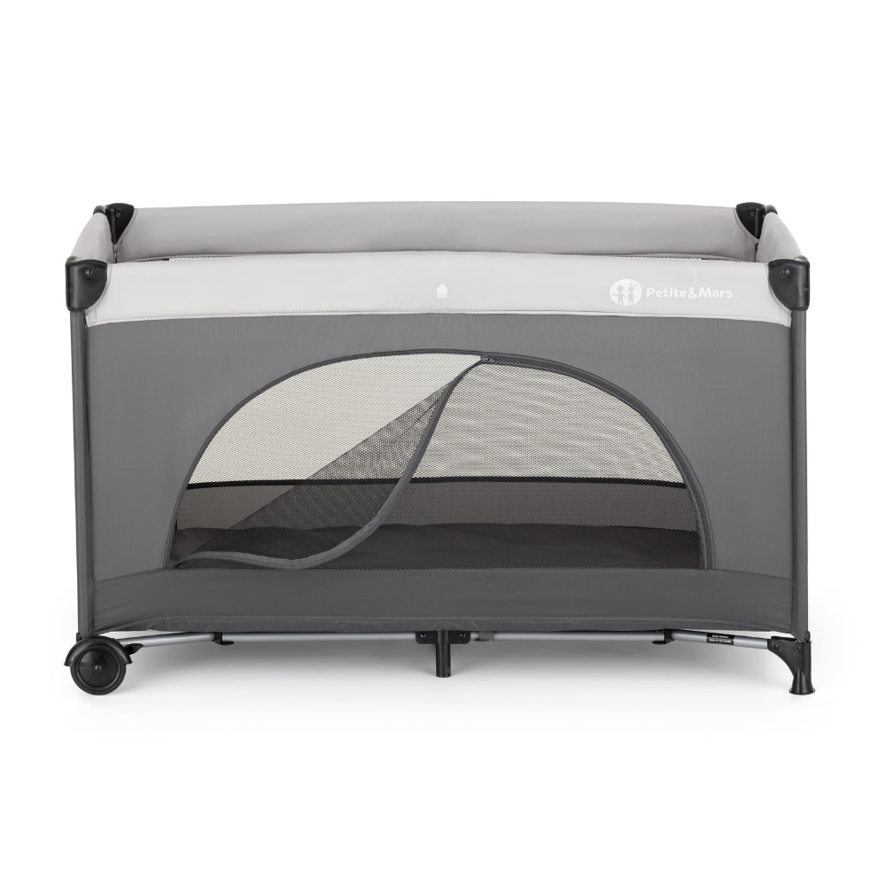 PETITE&MARS Postýlka cestovní Nyja Urban Jungle Charcoal