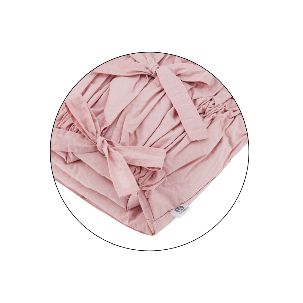 PETITE&MARS Zavinovačka šnurovacia Nurse s pevnou kokosovou vložkou Dusty Pink 75x75 cm