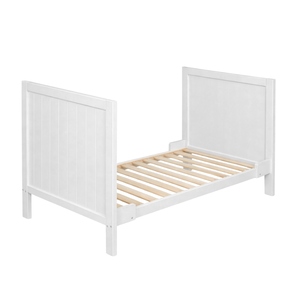 PETITE&MARS Postieľka drevená Mila 3 in 1 White Wood 120x60 cm