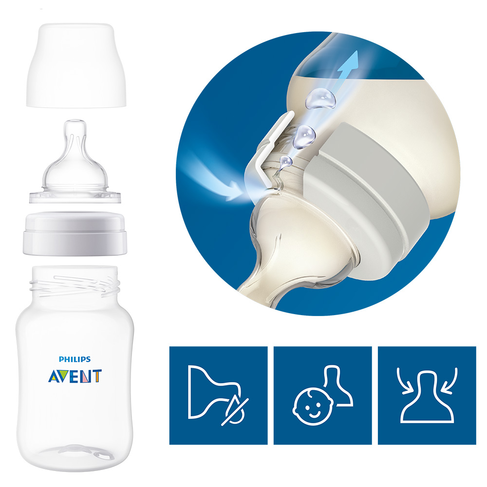 Philips AVENT Fľaša Anti-colic 260ml 1m+ 2 ks