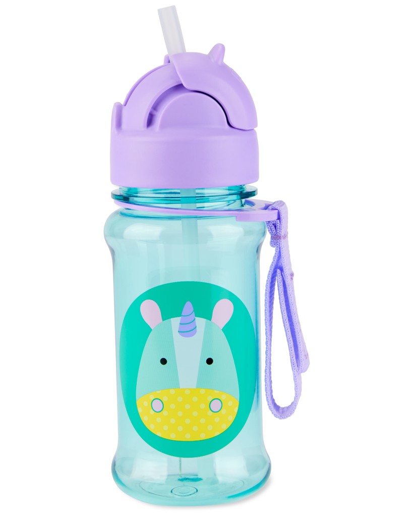 SKIP HOP Zoo tritan Láhev s brčkem 355ml Jednorožec 12m+