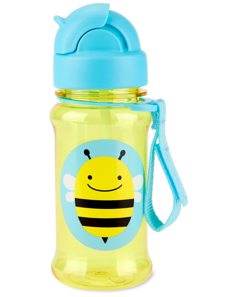 SKIP HOP Zoo tritan Fľaša so slamkou 355ml Včielka 12m+