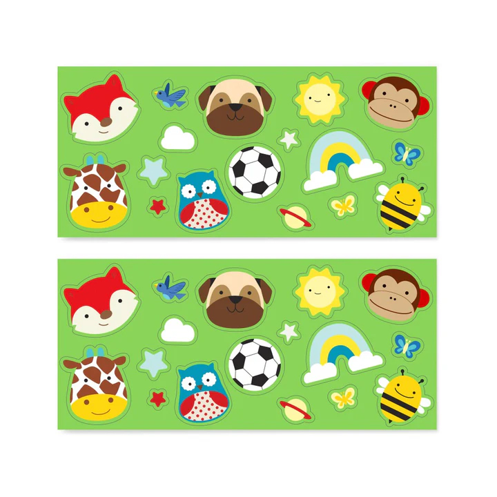 SKIP HOP Láhev se slámkou nerezová s nálepkami canteen zelená 380 ml, 4r+