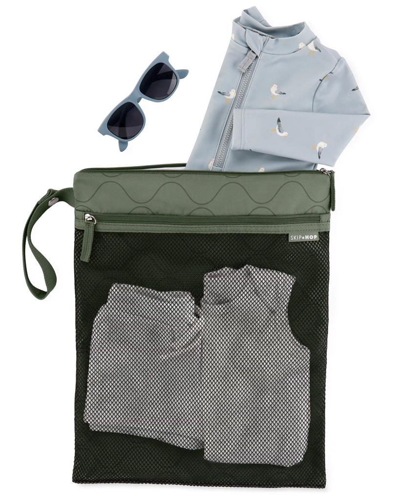 SKIP HOP Vrecko nepremokavé Grab & go Dark sage 30 x 38 cm
