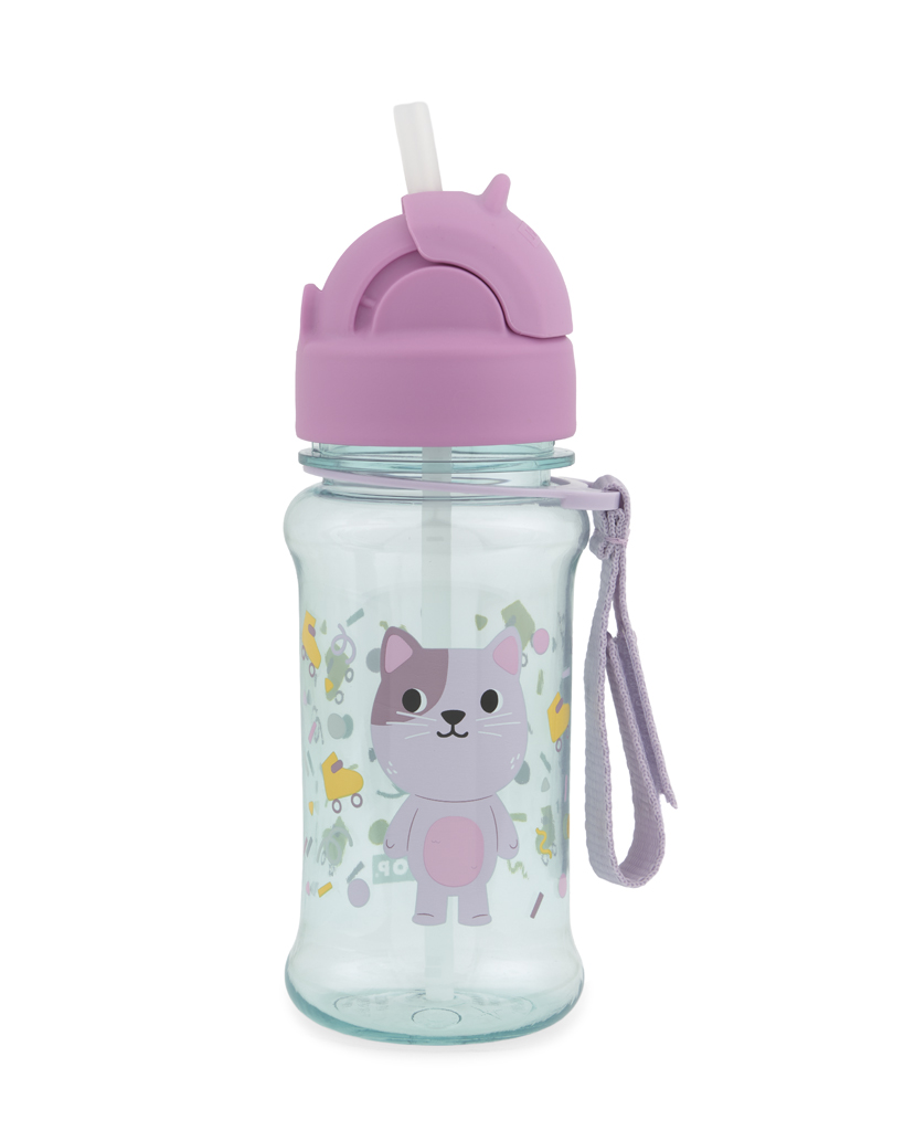 SKIP HOP Fľaša so slamkou 355ml Besties Squad Mačička 12m+