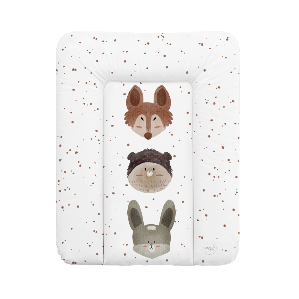 CEBA BABY Podložka prebaľovacia mäkká malá (50x70) Basic Cute Animals