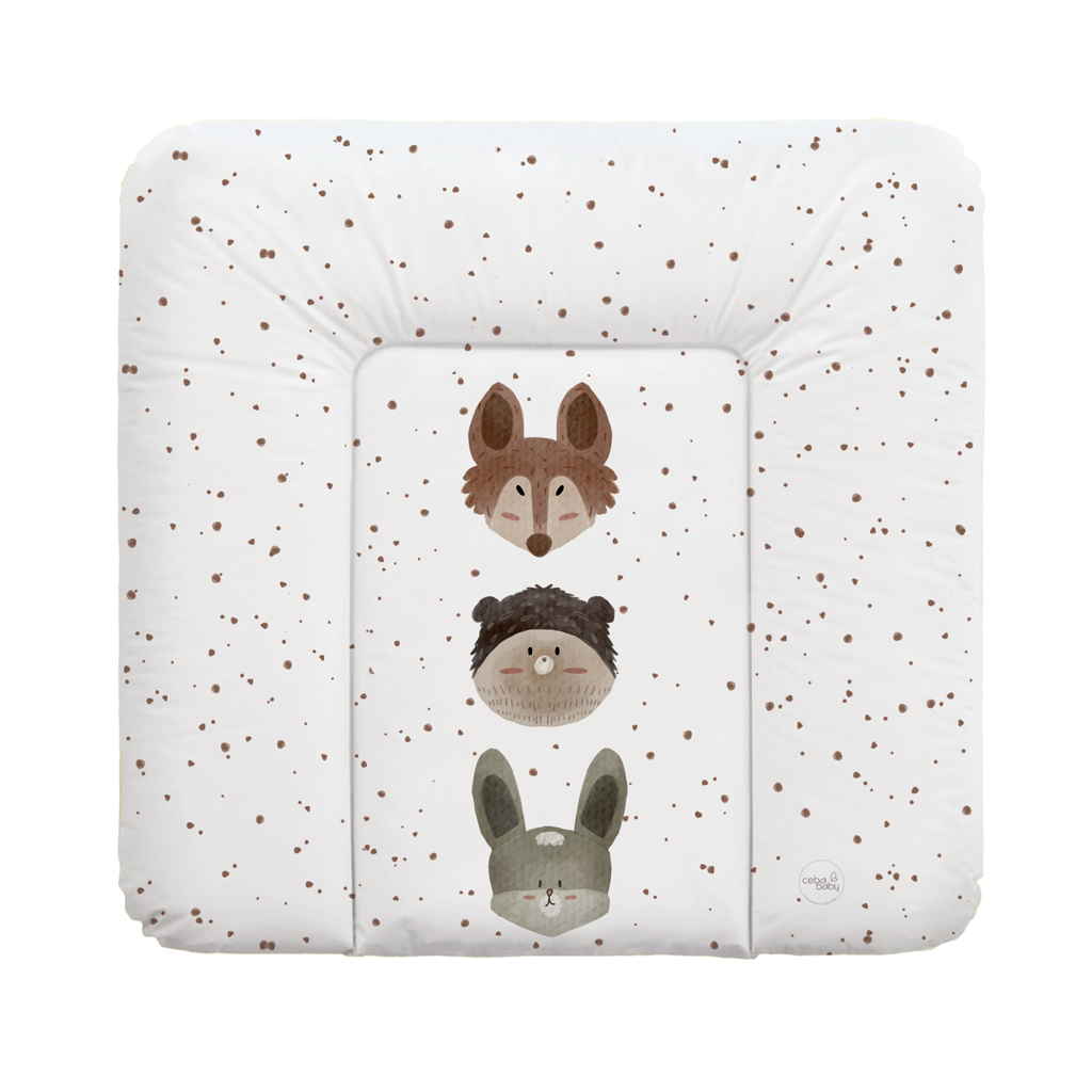 CEBA BABY Podložka prebaľovacia mäkká stredná (75x72) Basic Cute Animals