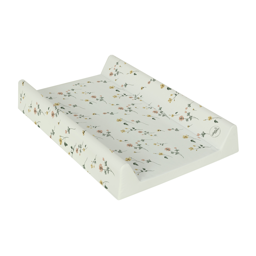 CEBA BABY Podložka prebaľovacia 2-hranná s pevnou doskou (50x70) Basic Floral Breeze