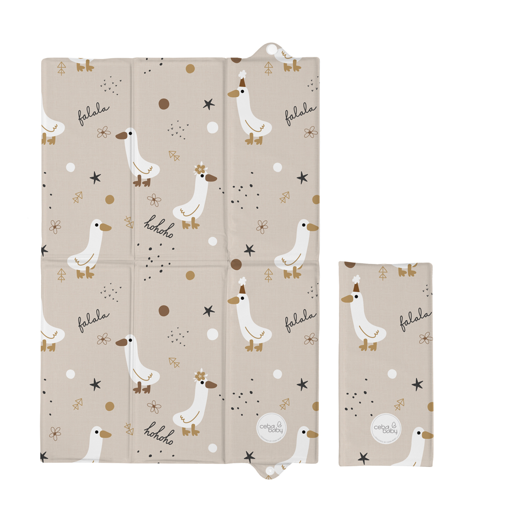 CEBA BABY Podložka prebaľovacia cestovná (60x40) Basic Crazy Ducks
