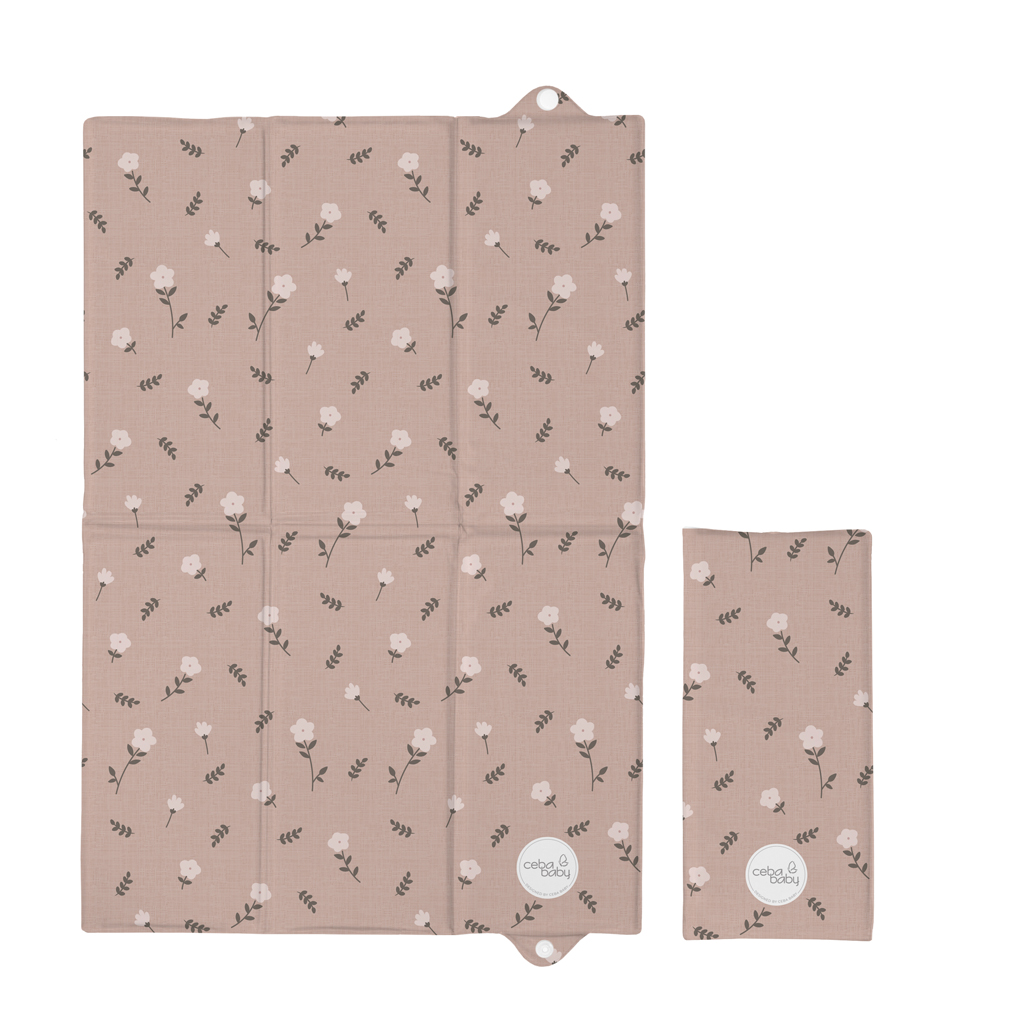 CEBA BABY Podložka prebaľovacia cestovná (60x40) Basic Petite Blossoms