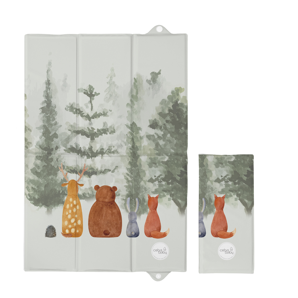 CEBA BABY Podložka prebaľovacia cestovná (60x40) Basic Forest Companions