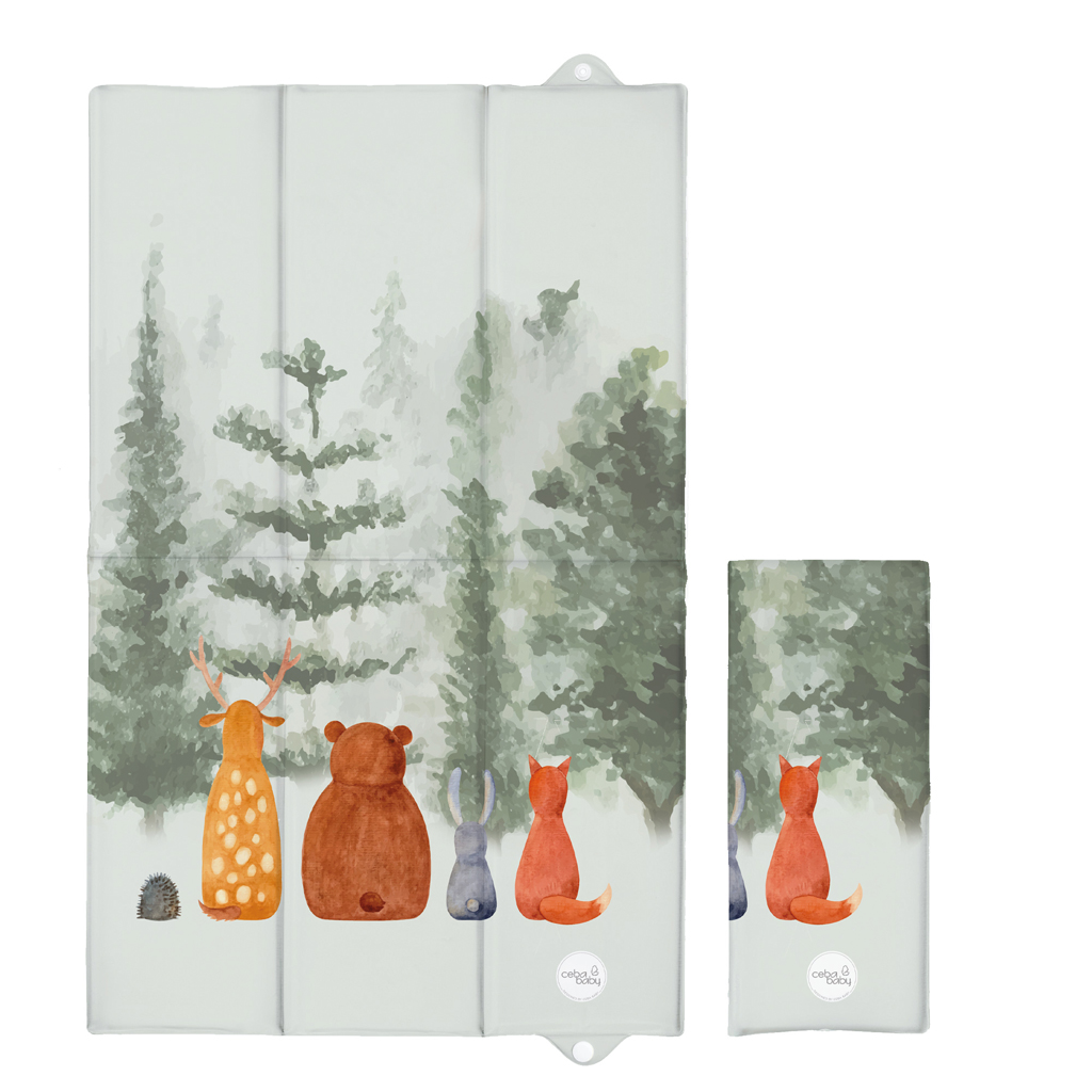 CEBA BABY Podložka prebaľovacia cestovná (80x50) Basic Forest Companions
