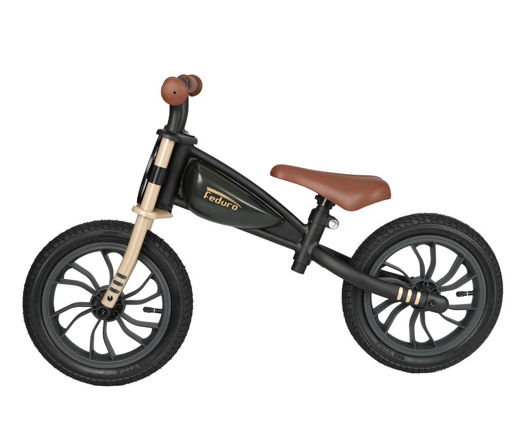 QPLAY Odrážadlo Feduro Black/Golden, vek 3-6 rokov, do 30 kg