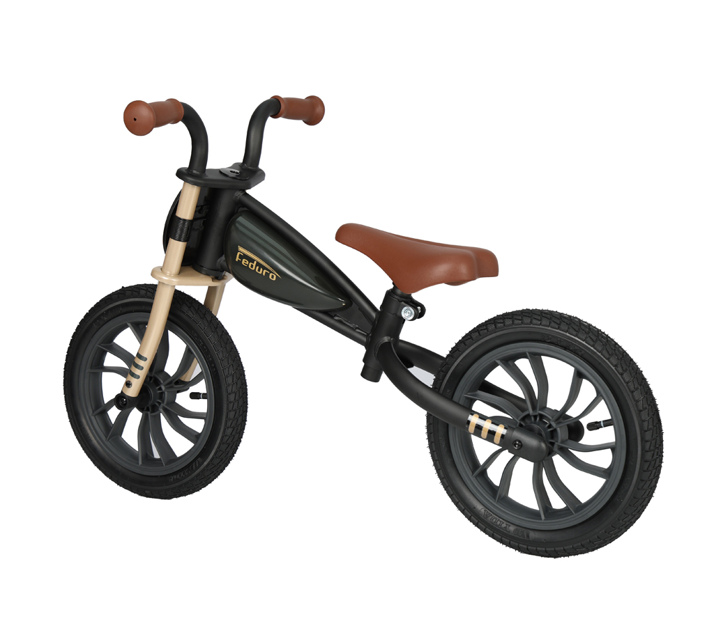 QPLAY Odrážadlo Feduro Black/Golden, vek 3-6 rokov, do 30 kg