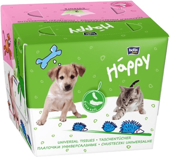 BELLA HAPPY Papierové vreckovky 80 ks (farebná krabička s 2 otvormi)