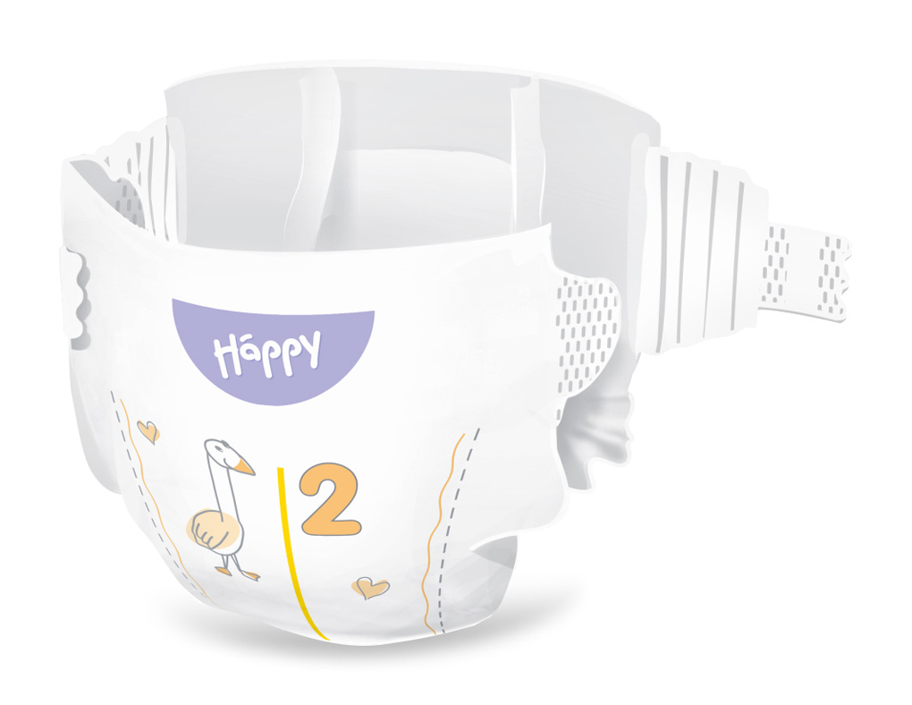 BELLA HAPPY Baby Plienky jednorazové Mini 3-6 kg Big Pack 78 ks