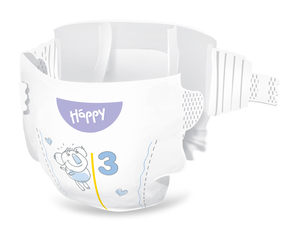 BELLA HAPPY Baby Plienky jednorazové Midi 5-9 kg 16 ks