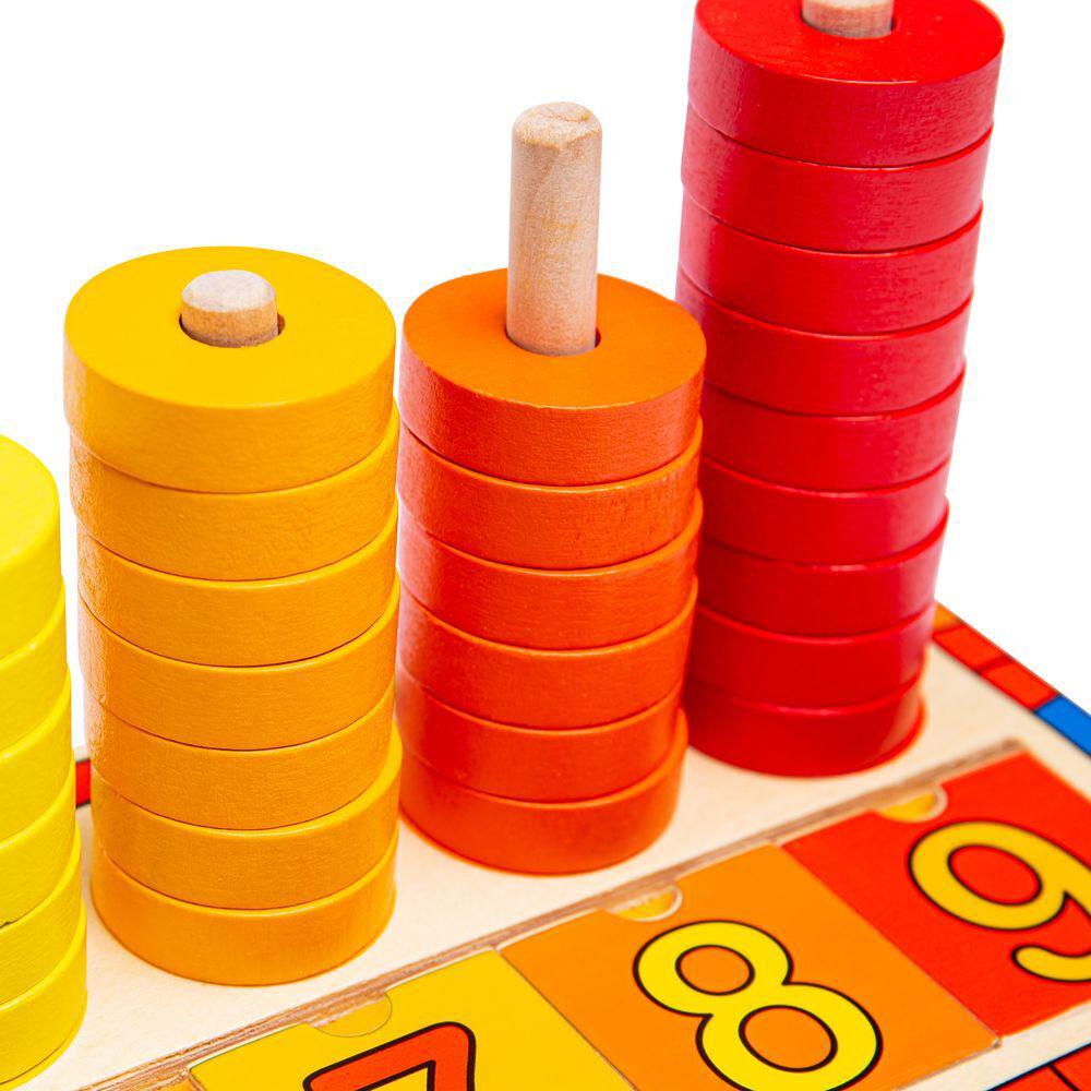 BIGJIGS TOYS Doska nasadzovania s číslami