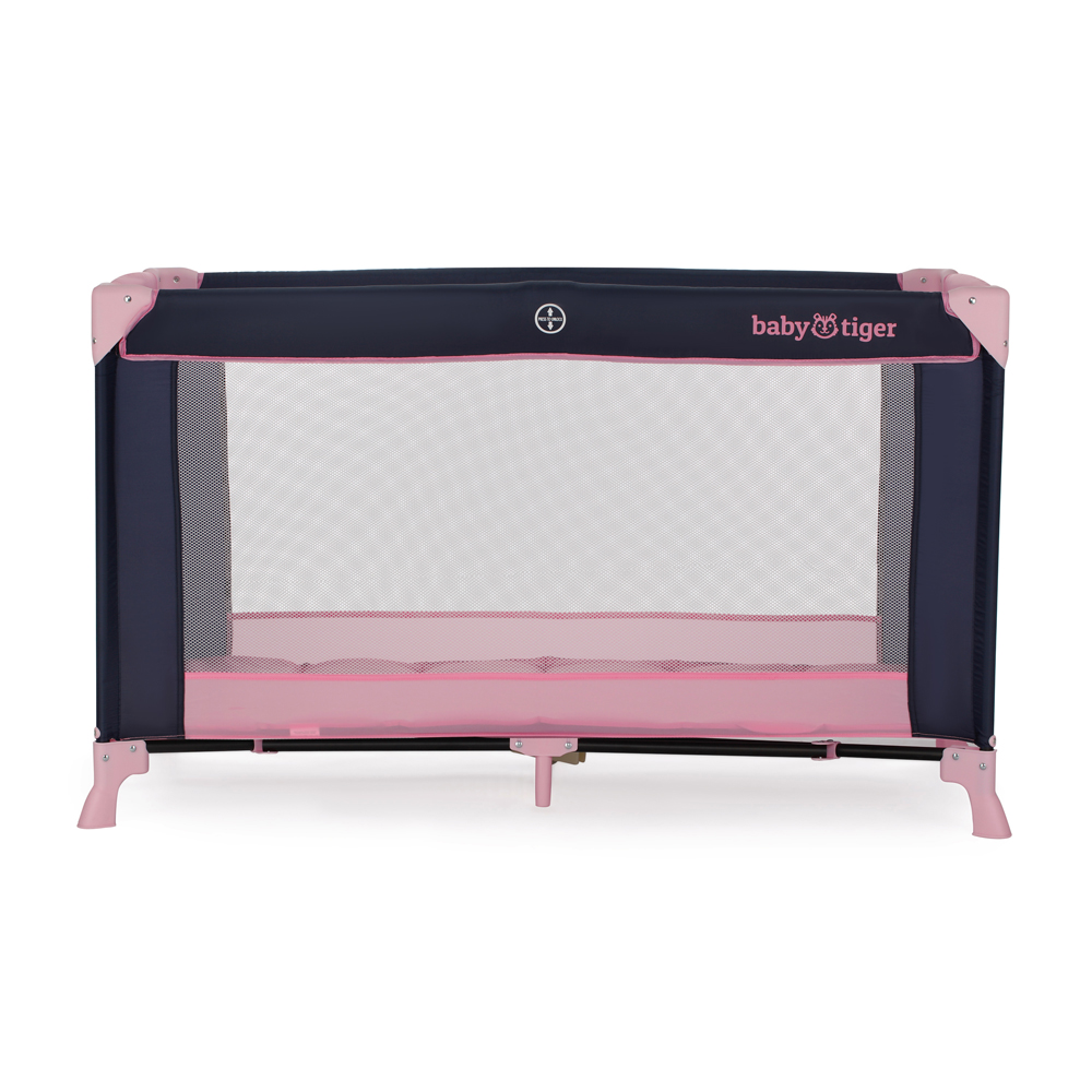 KINDERKRAFT Postieľka cestovná Baby Tiger VIKI Pink a Navy