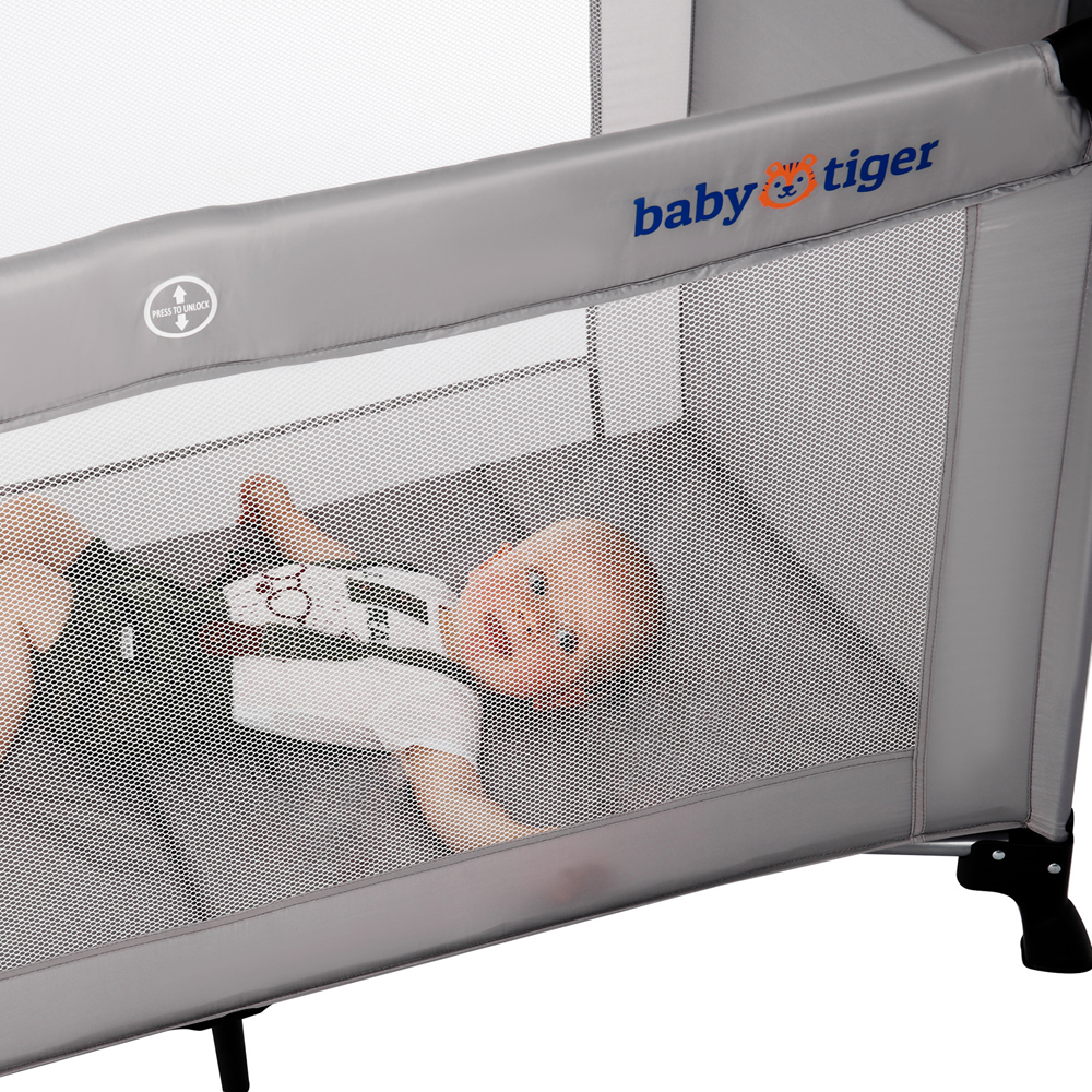 KINDERKRAFT Postieľka cestovná Baby Tiger VIKI Pink a Navy