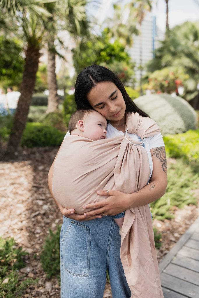 BOBA Nosič dětí / šátek Ring Wrap - Peony
