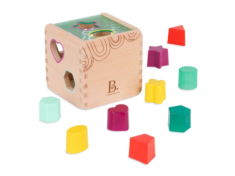 B.TOYS Kocka drevená s vkladacími tvarmi Wonder Cube