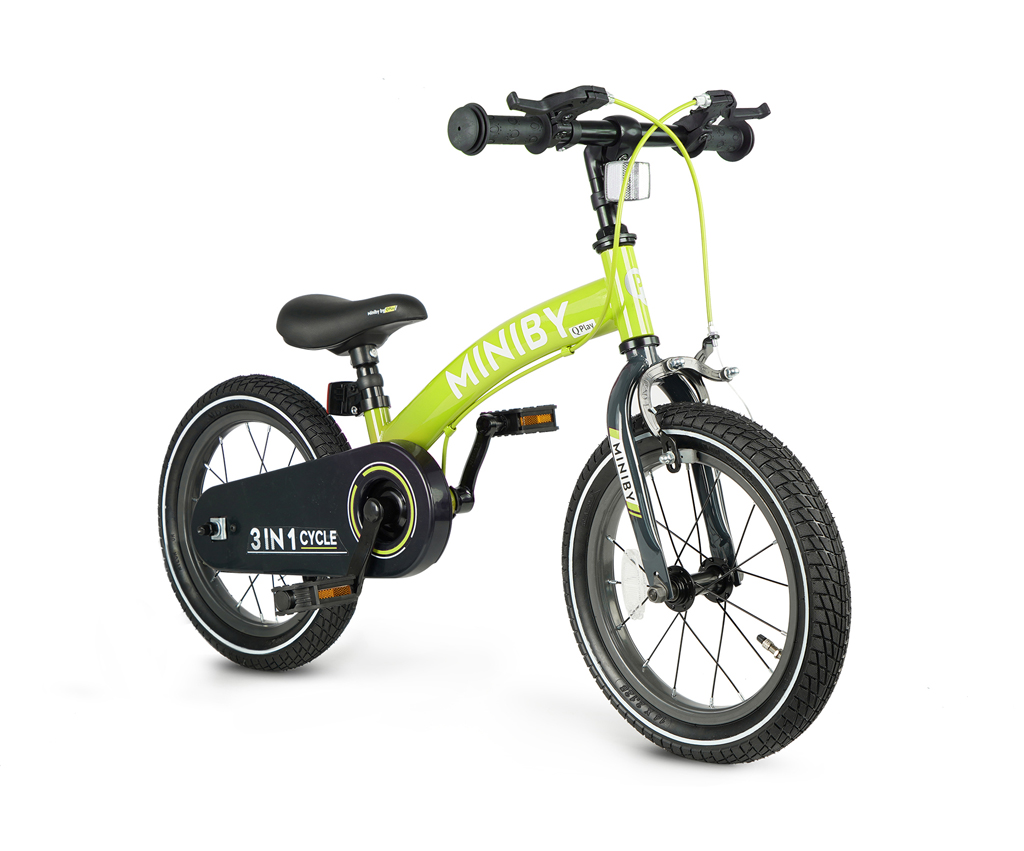 QPLAY Bicykel Miniby 3v1 Green, vek 2 - 8 rokov