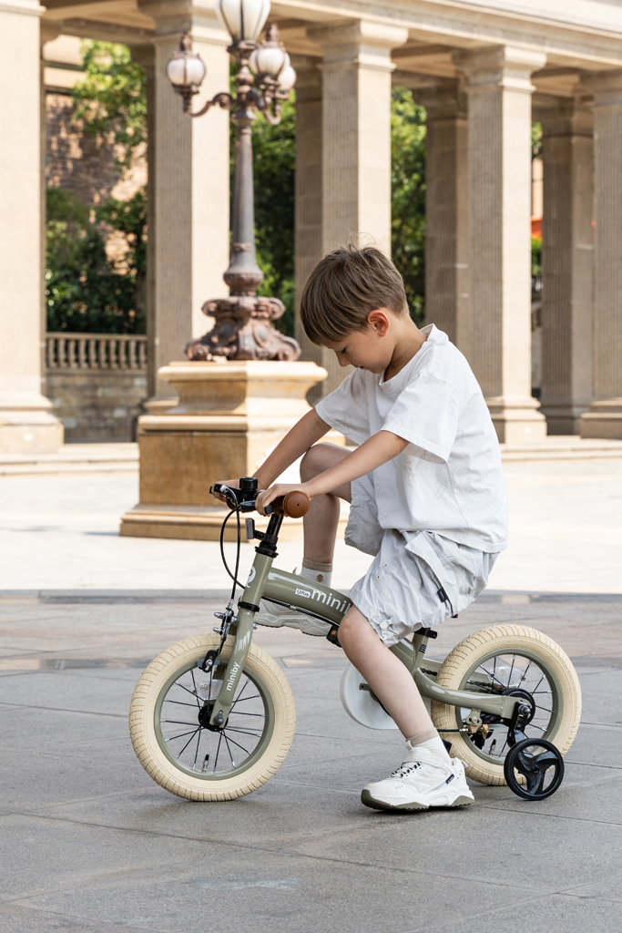 QPLAY Bicykel Miniby 3v1 Grey, vek 2 - 8 rokov