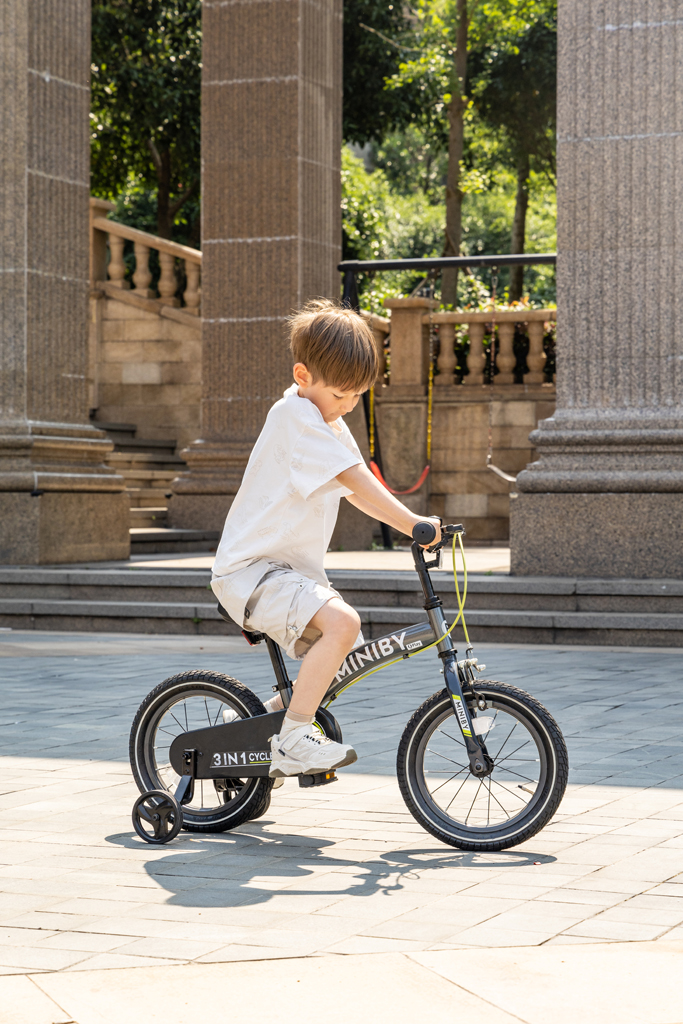 QPLAY Bicykel Miniby 3v1 Grey, vek 2 - 8 rokov