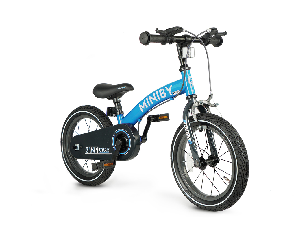 QPLAY Bicykel Miniby 3v1 Blue, vek 2 - 8 rokov