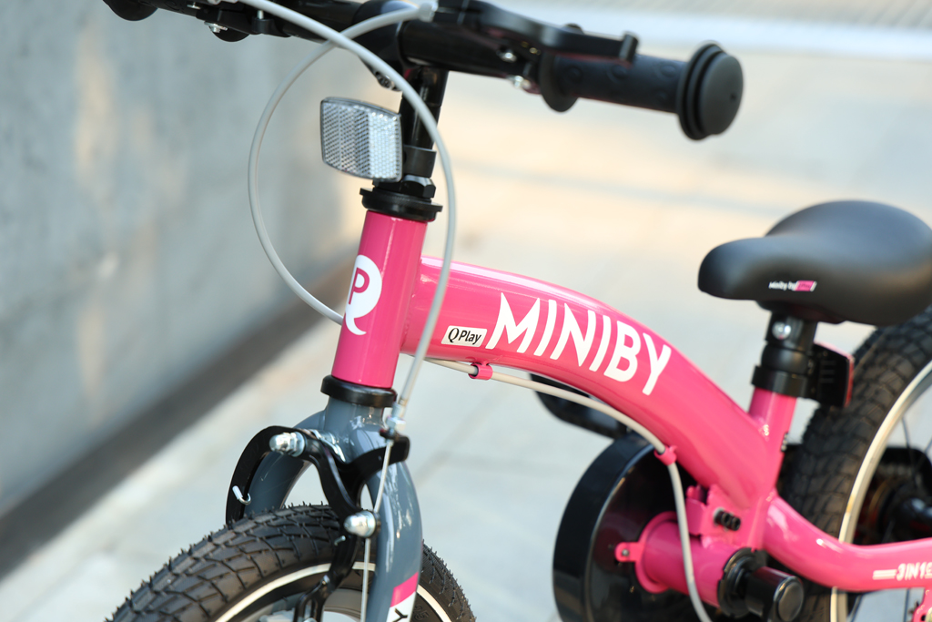 QPLAY Bicykel Miniby 3v1 Pink, vek 2 - 8 rokov